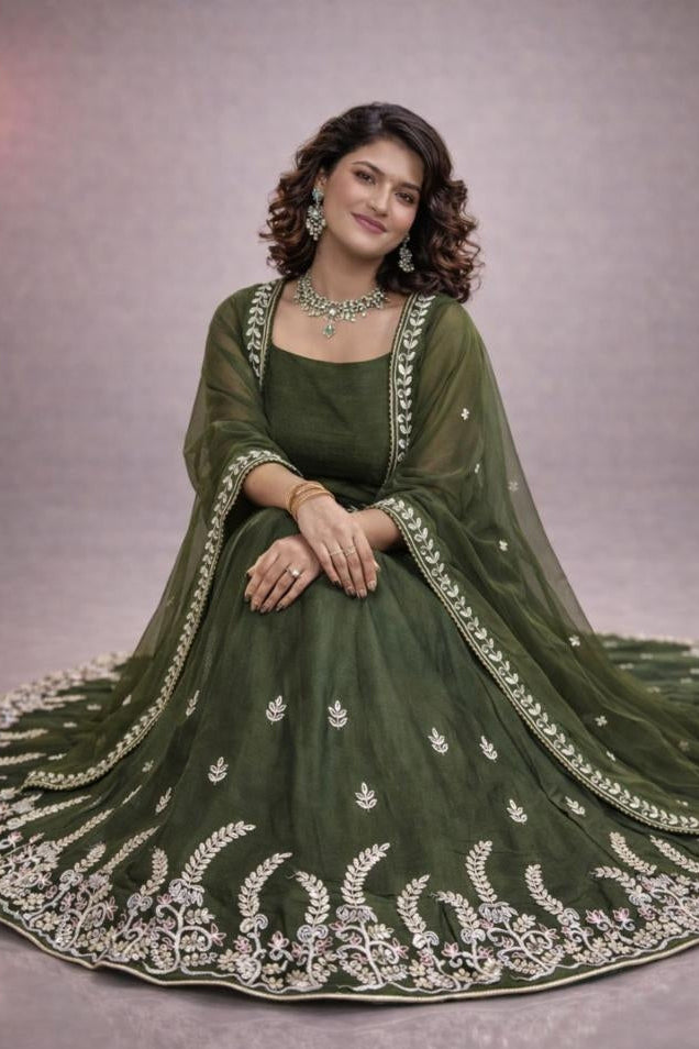 Women Bearberry Handwork Lehenga with Handwork Blouse and Dupatta