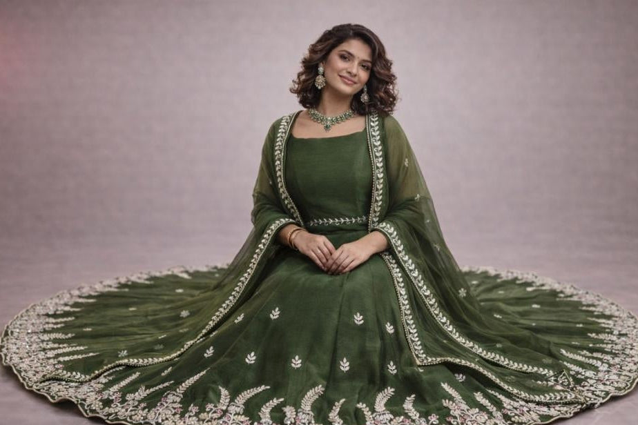 Women Bearberry Handwork Lehenga with Handwork Blouse and Dupatta