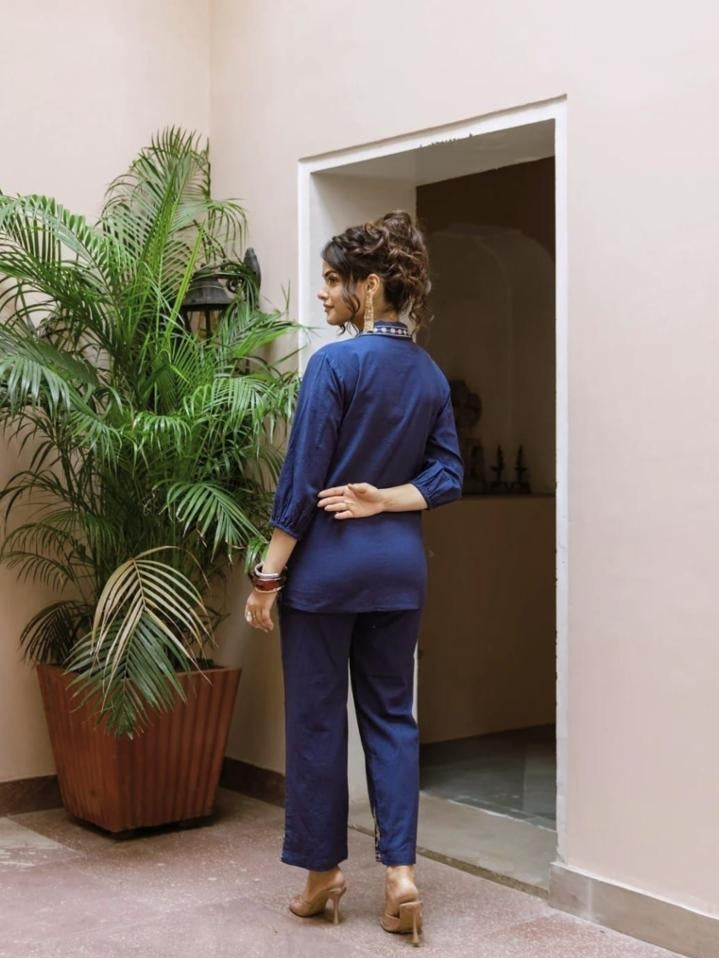 Embroidery Work Cotton Flex Co-ord Set Kurta Set