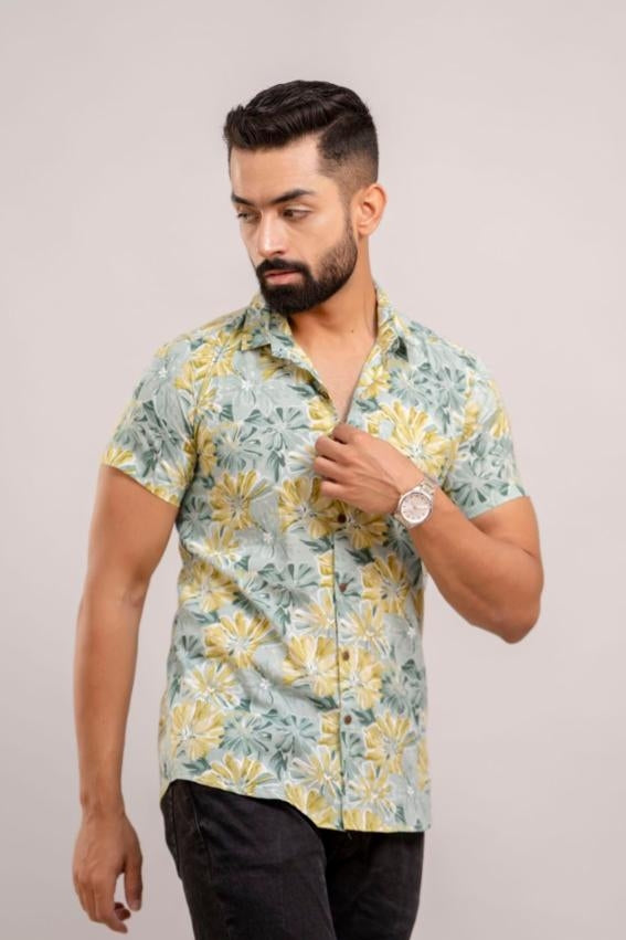 Jaipuri Print Cotton Men's Shirt