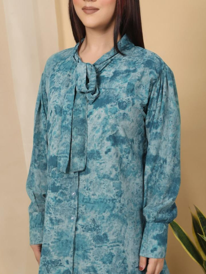 Women's Co-ord Set Crepe Shirt And Pant Set | Two Piece Co-ord Set | Casual Wear Co-ord Set