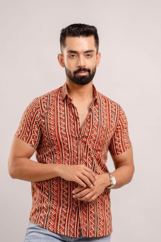 Jaipuri Print Cotton Men's Shirt